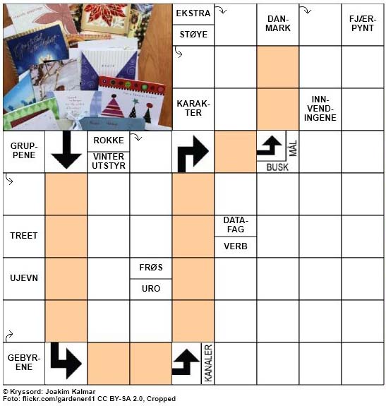 Dagens julekryssord - 10. Desember - 2017