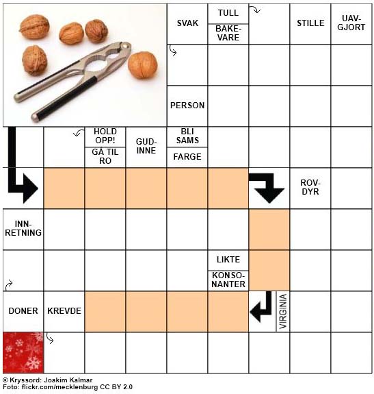 Dagens julekryssord - 11. Desember - 2017