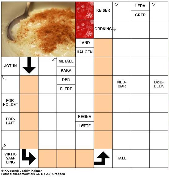 Dagens julekryssord - 6. Desember - 2017