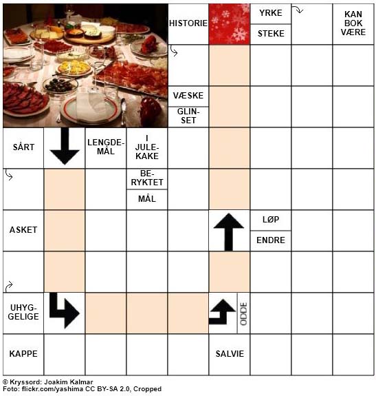Dagens julekryssord - 9. Desember - 2017