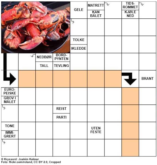 Dagens kryssord - 1. Juli - 2018