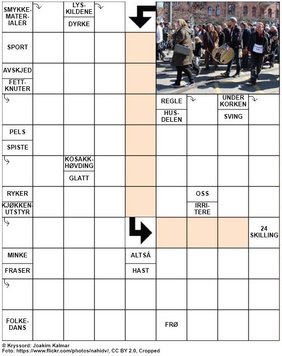 Dagens kryssord – 1. Mai – 2019