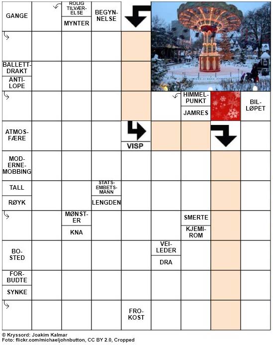 Dagens kryssord – 10. Desember – 2018