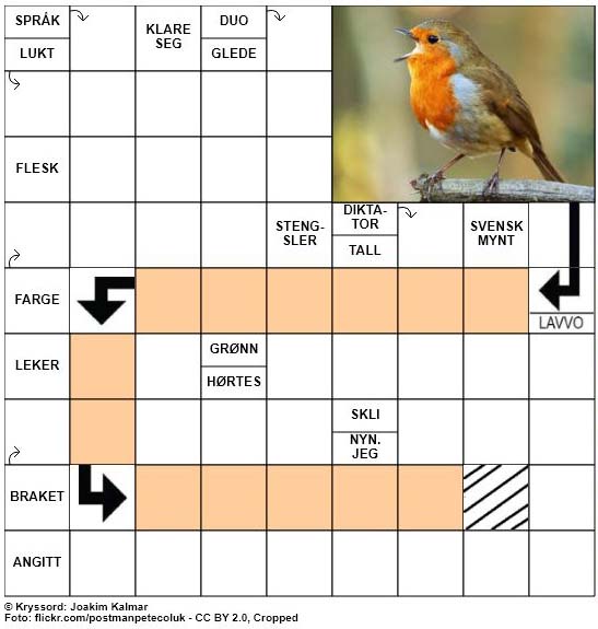 Dagens kryssord - 11. April - 2018