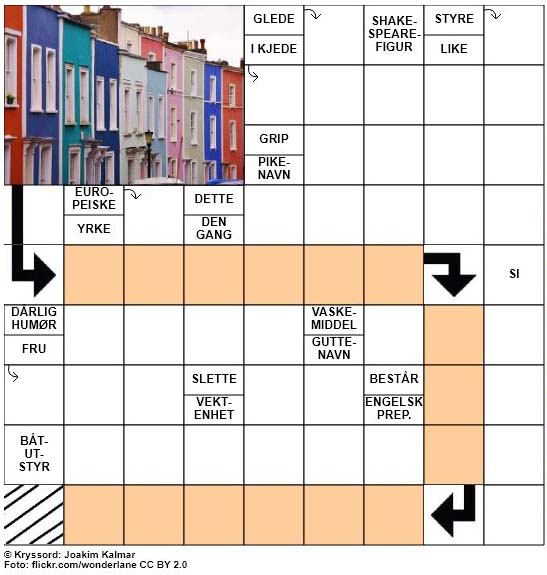 Dagens kryssord - 11. September - 2017