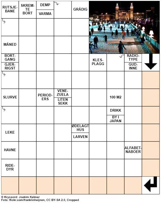 Dagens kryssord – 13. Desember – 2018