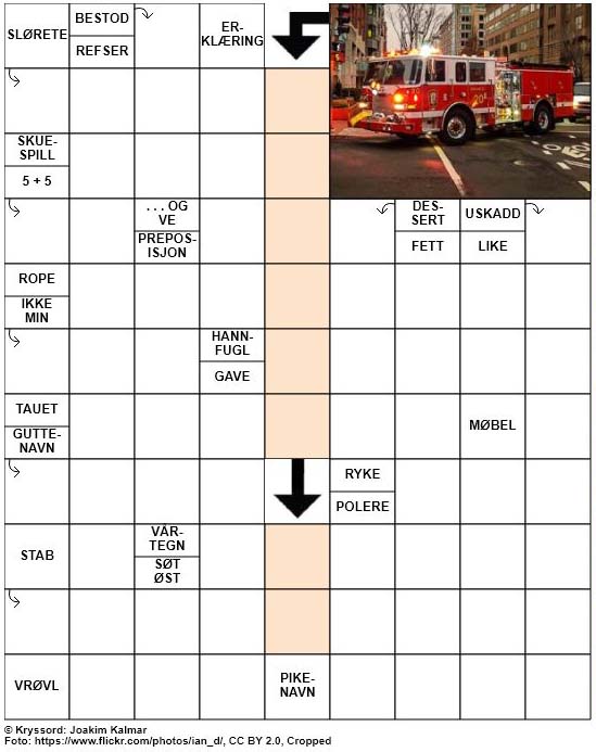 Dagens kryssord – 14. April – 2019