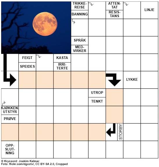 Dagens kryssord - 16. September - 2018
