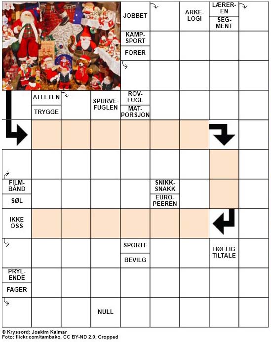 Dagens kryssord – 17. Desember – 2018