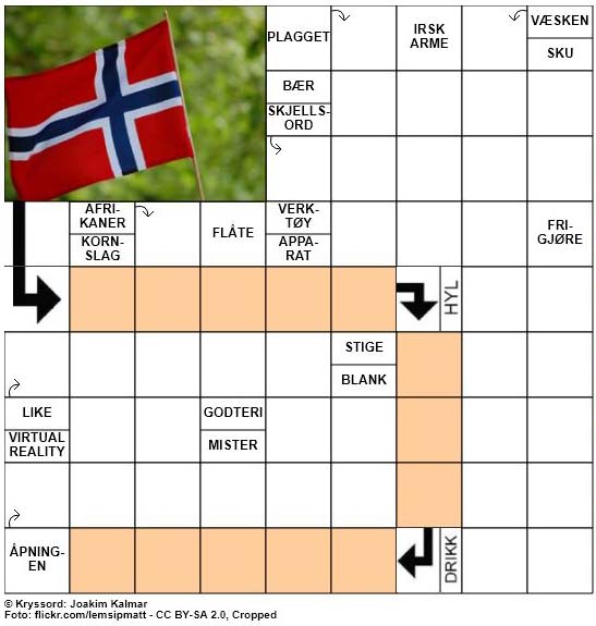 Dagens kryssord - 17. Mai - 2018