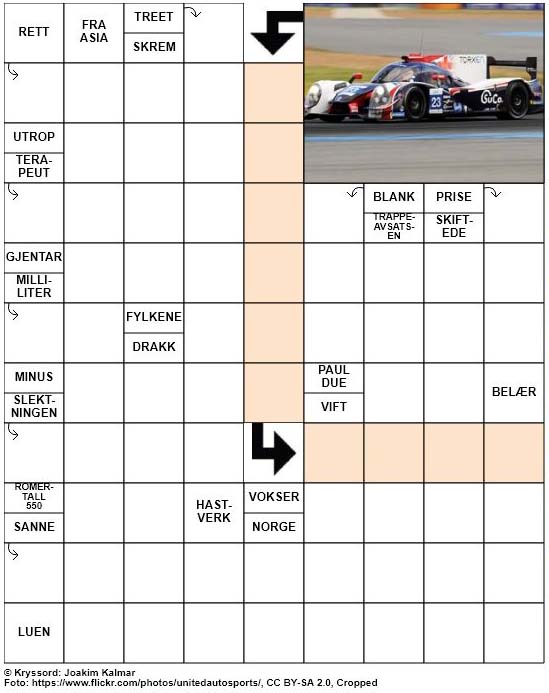 Dagens kryssord – 18. Januar – 2019