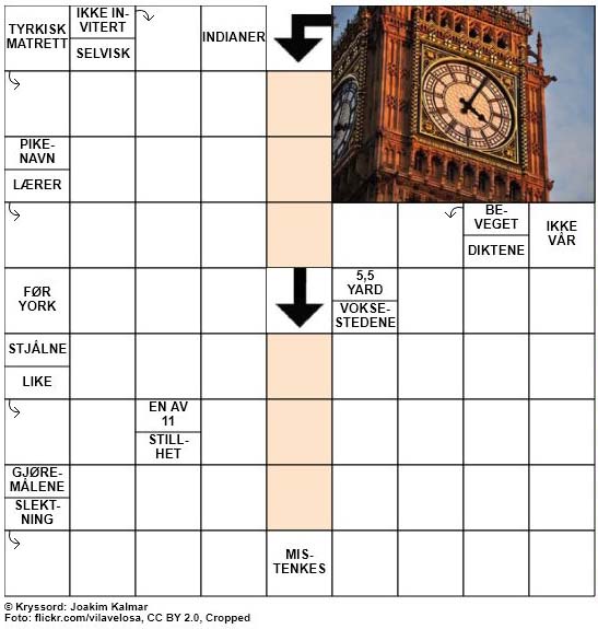 Dagens kryssord - 19. August - 2018