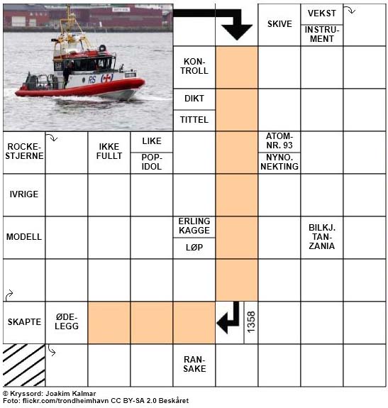Dagens kryssord - 19. November - 2017