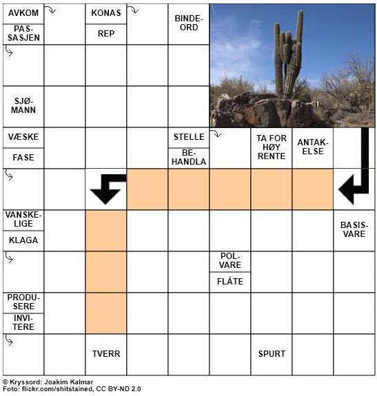 Dagens kryssord - 2. Februar - 2018