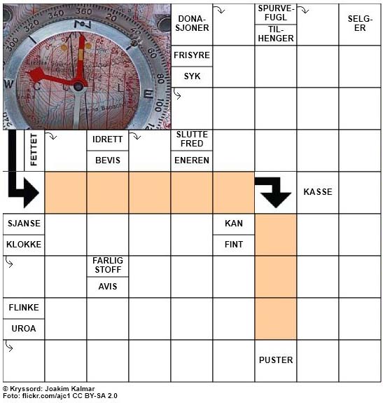 Dagens kryssord - 2. September - 2017