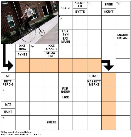 Dagens kryssord - 21. September - 2017