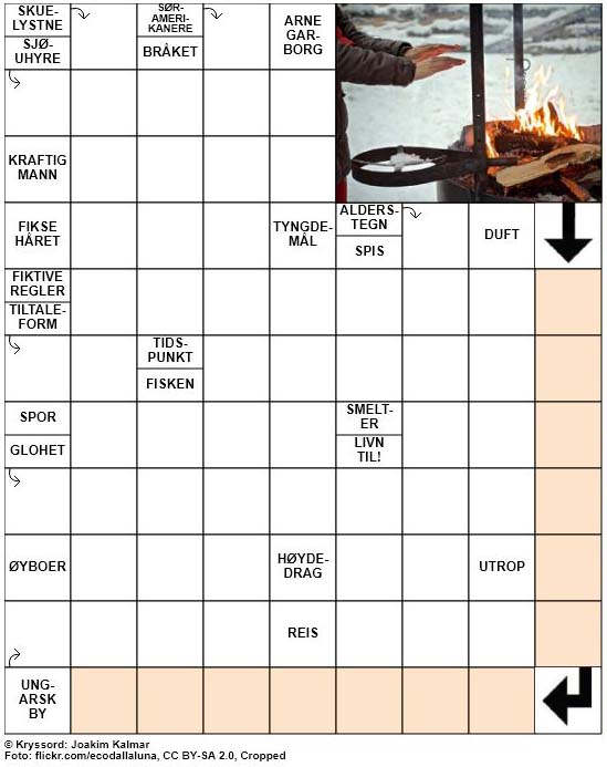 Dagens kryssord – 22. Desember – 2018