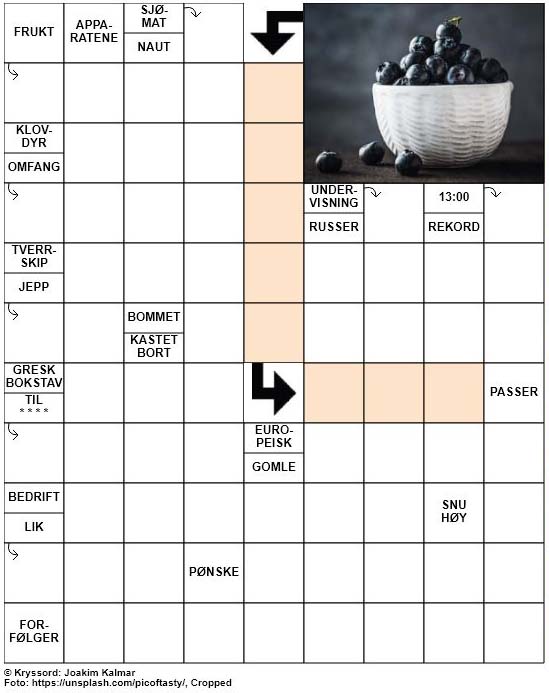 Dagens kryssord – 22. Mai – 2019