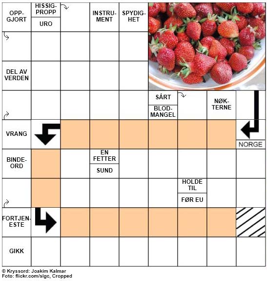 Dagens kryssord - 24. Mai - 2018