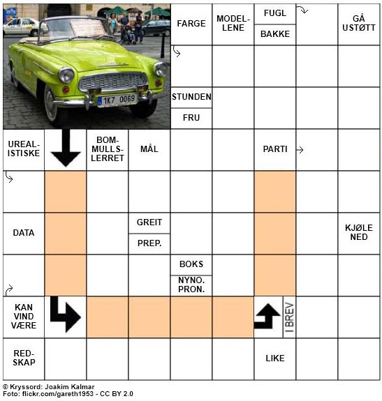 Dagens kryssord - 25. April - 2018
