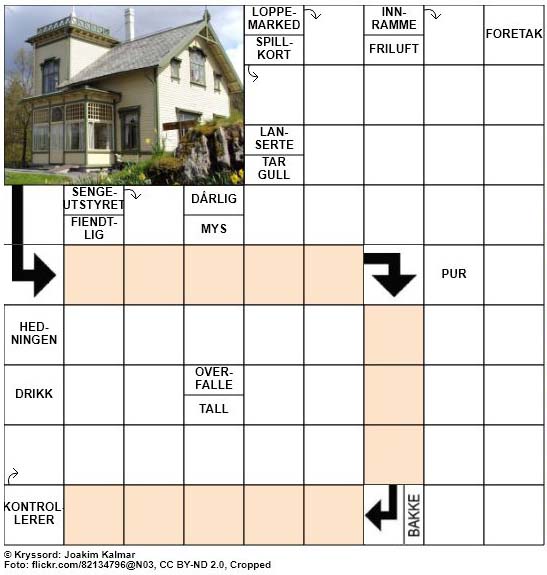 Dagens kryssord - 25. August - 2018
