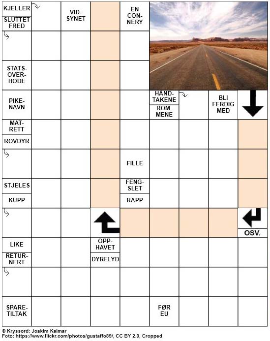Dagens kryssord – 25. Januar – 2019