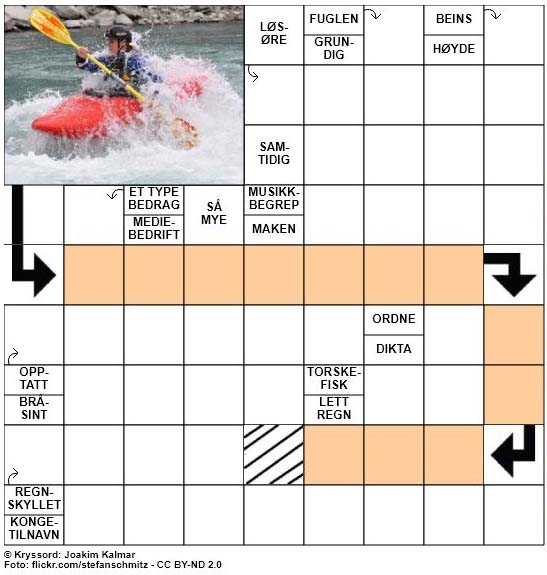 Dagens kryssord - 27. April - 2018