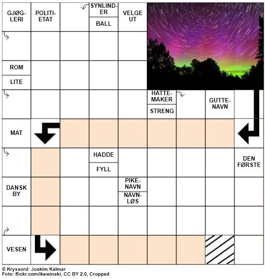 Dagens kryssord - 28. August - 2018