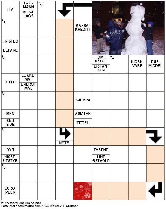 Dagens kryssord – 28. Desember – 2018
