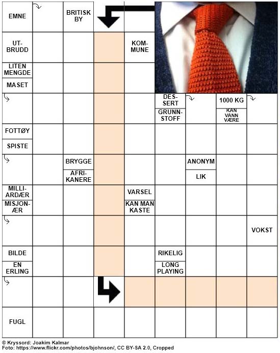 Dagens kryssord – 29. Mars – 2019