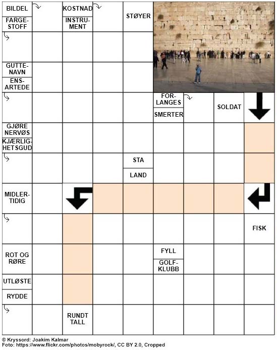 Dagens kryssord – 3. Mai – 2019