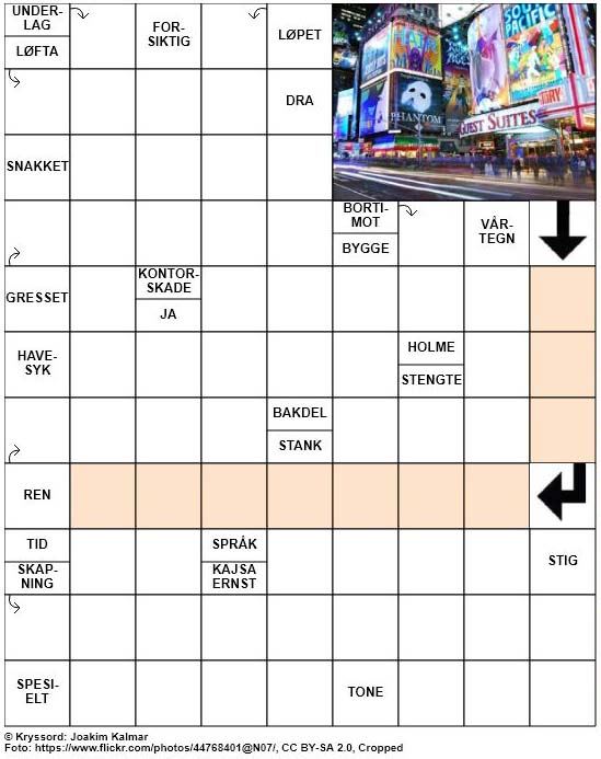 Dagens kryssord – 30. Januar – 2019