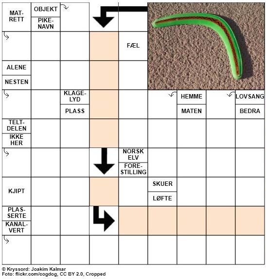 Dagens kryssord - 30. Juli - 2018