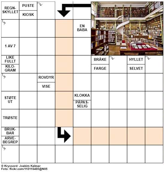 Dagens kryssord – 31. Oktober – 2018