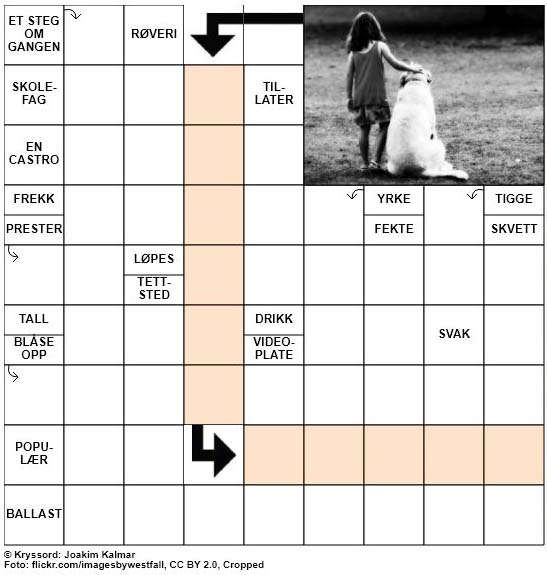 Dagens kryssord - 6. September - 2018
