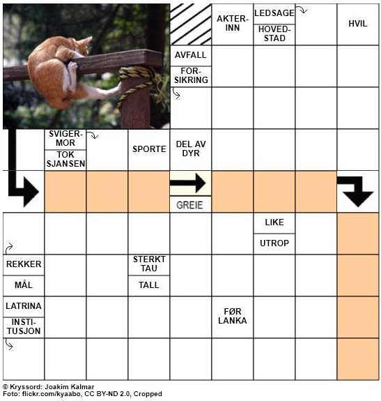 Dagens kryssord - 7. April - 2018
