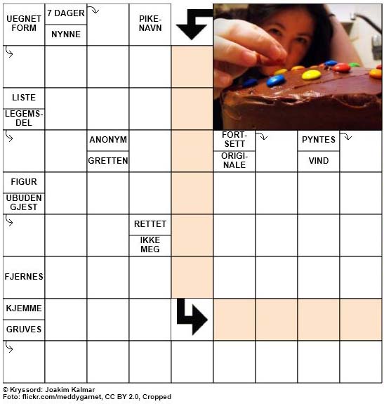Dagens kryssord – 7. November – 2018