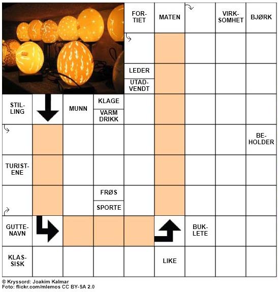 Dagens kryssord - 7. Oktober - 2017