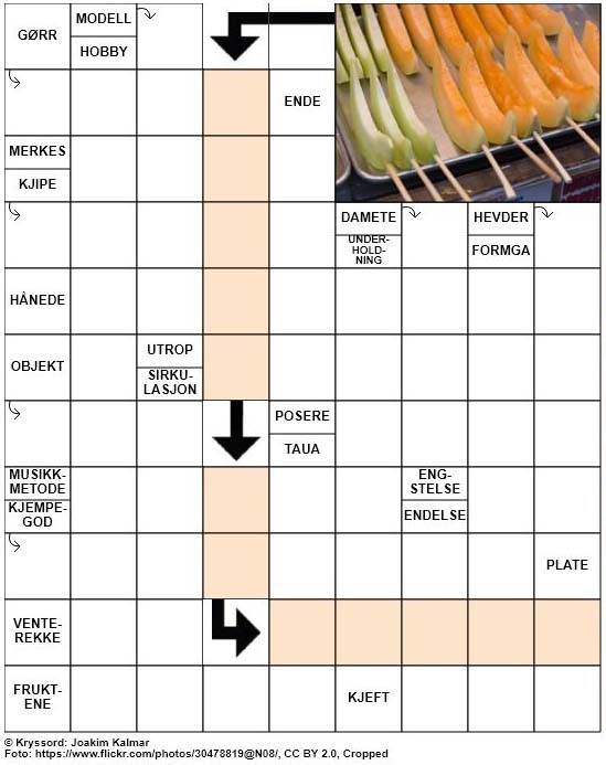 Dagens kryssord – 8. April – 2019