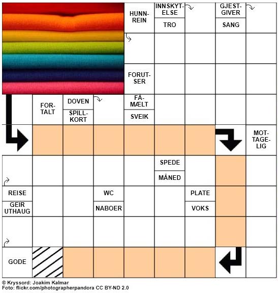 Dagens kryssord - 8. September - 2017