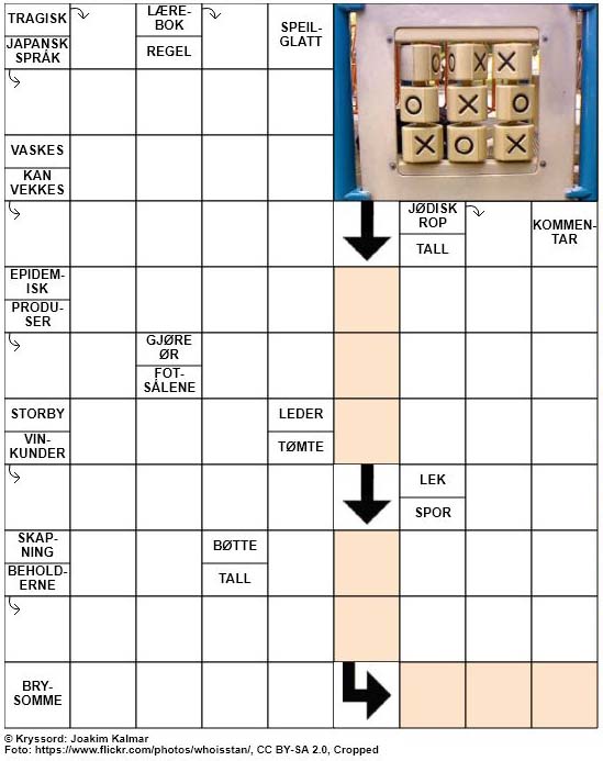 Dagens kryssord – 9. Februar – 2019