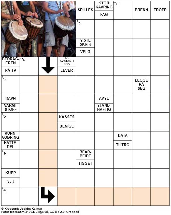 Dagens kryssord – 9. Januar – 2019