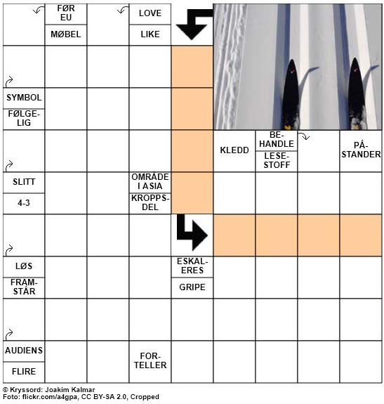 Dagens påskekryssord - 25. Mars - 2018