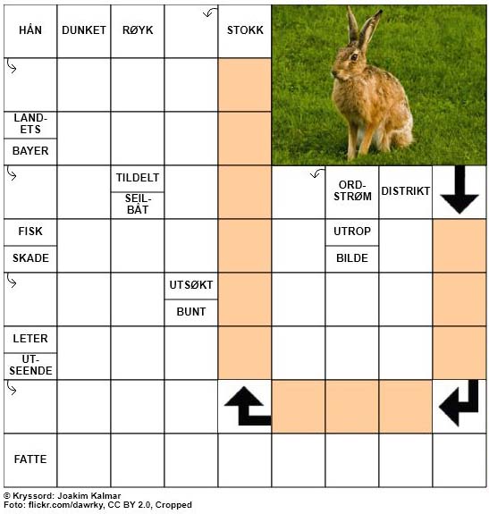 Dagens påskekryssord - 28. Mars - 2018