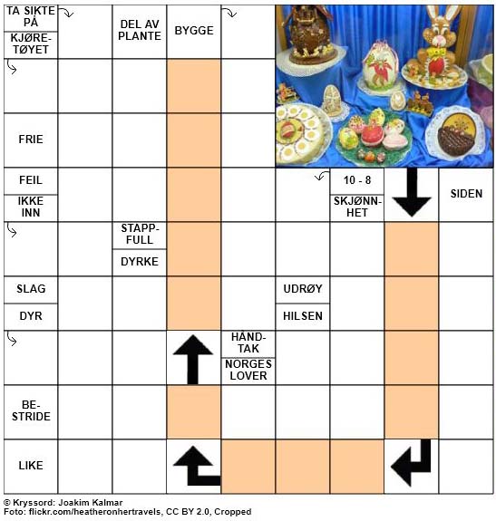 Dagens påskekryssord - 30. Mars - 2018