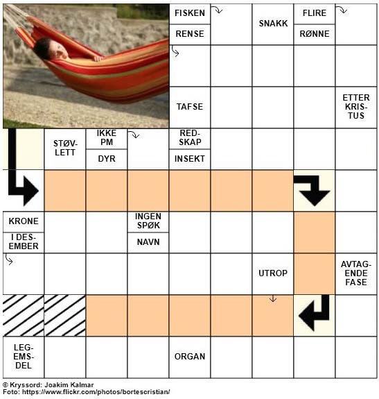 Sommerkryssord nr. 1 - 3.juni - 2017