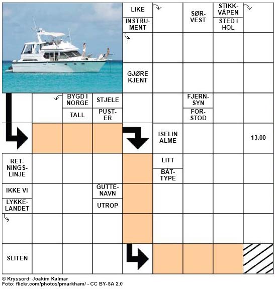 Sommerkryssord nr. 12 - 14.juni - 2017