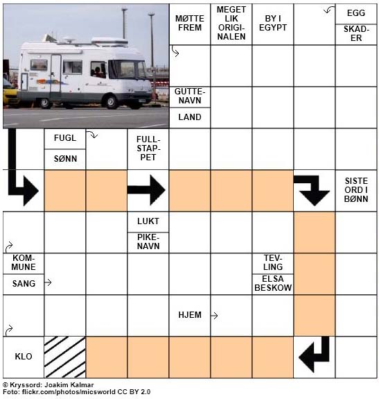 Sommerkryssord nr. 16 - 18.juni - 2017