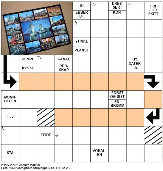 Sommerkryssord nr. 34 - 6.juli - 2017