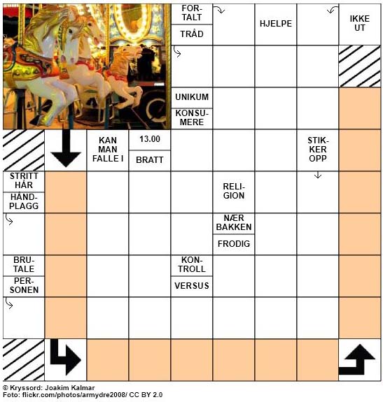 Sommerkryssord nr. 36 - 8.juli - 2017